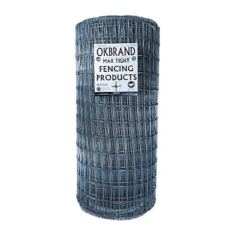 OKBRAND 200 ft. x 48 in. MAX-TIGHT Square Knot Class ! Galvanized Horse Fence