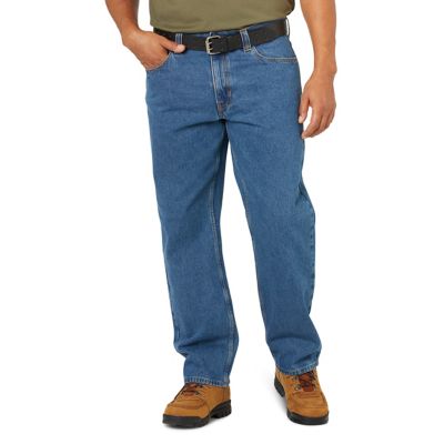 Image showing  Men's Relaxed Fit Mid-Rise Denim 5-Pocket Jeans