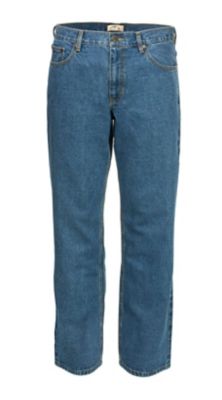 Blue Mountain Men's Relaxed Fit Mid-Rise Denim 5-Pocket Jeans