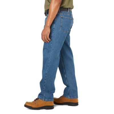 Image showing  Men's Relaxed Fit Mid-Rise Denim 5-Pocket Jeans