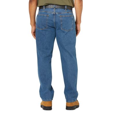 Image showing  Men's Relaxed Fit Mid-Rise Denim 5-Pocket Jeans
