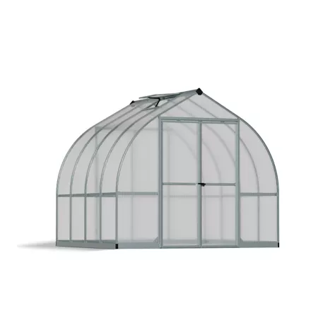 Canopia by Palram Canopia I Bella Greenhouse 8 ft L x 8 ft W Silver Hobby Greenhouses