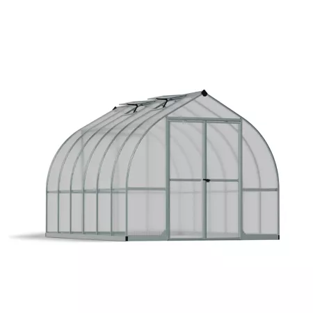 Canopia by Palram Canopia I Bella Hobby Greenhouse 8 ft L x 12 ft W Silver Hobby Greenhouses