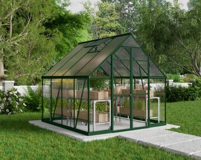 Image showing  8 x 8ft. Balance Hobby Greenhouse, Green
