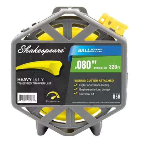 Shakespeare Universal Ballistic Triangle Trimmer Line 0.08-in x 320-ft Trimmer Lines Spools & Blades