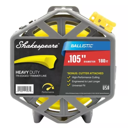 Shakespeare Universal Ballistic Triangle Trimmer Line 0.105-in x 180-ft Trimmer Lines Spools & Blades