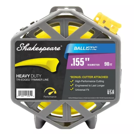 Shakespeare Three-Edge Ballistic Trimmer Line 0.155-in x 90-ft Trimmer Lines Spools & Blades