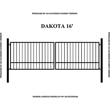 Gate Builders 16 ft. x 5 ft. Dakota Gate with Finials