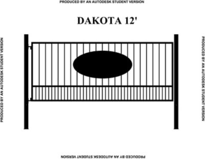 Image showing  12 ft. x 5 ft. Dakota Gate with Oval Inserts