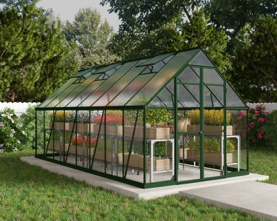 Image showing  8 ft. L x 16 ft. W Green I Balance Greenhouse