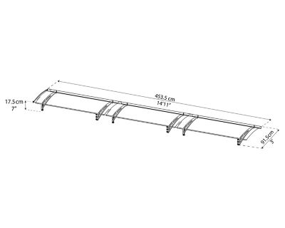 Image showing  178.3 in. x 36.25 in. Aquila 4500 Awning, Solar Gray