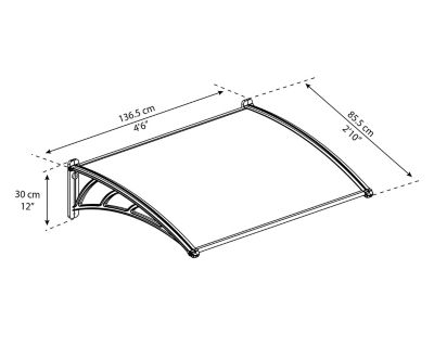 Image showing  53.1 in. x 33.4 in. Neo 1350 Awning, Clear
