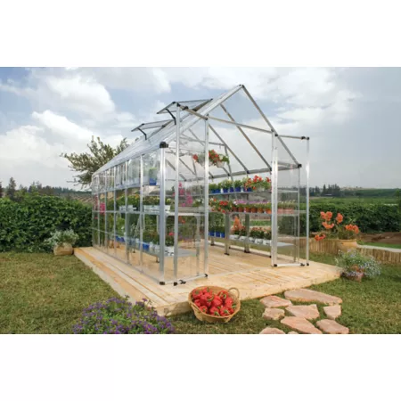 Canopia by Palram I Snap and Grow Greenhouse 8 ft Length x 12 ft Width Silver Hobby Greenhouses