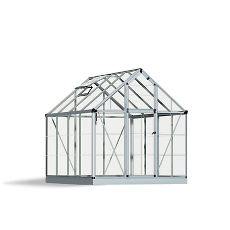 Palram Canopia Snap and Grow Greenhouse, 6 ft. x 8 ft., Silver, HG6008