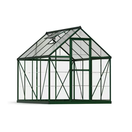 Canopia by Palram Canopia 8 ft Long x 6 ft Wide Green Hybrid Greenhouse Hobby Greenhouses