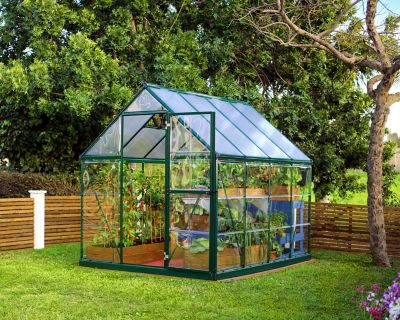 Image showing  8 ft. L x 6 ft. W Green Canopia Hybrid Greenhouse