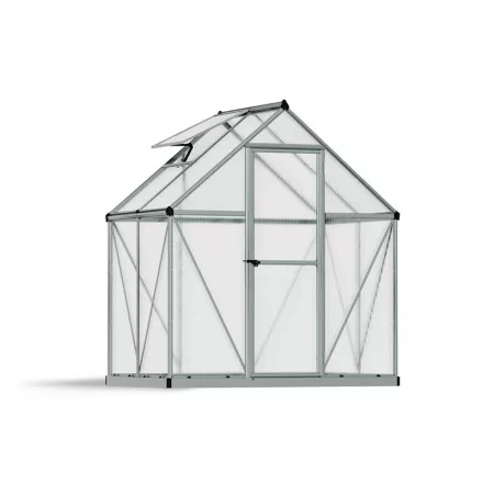 Canopia by Palram I Mythos Hobby Greenhouse 4 ft L x 6 ft W Silver Hobby Greenhouses