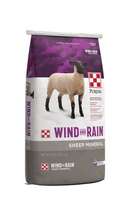 Purina Wind and Rain Sheep Mineral Feed, 50 LB Bag We bought this because we needed to get our lambs and ewes more minerals