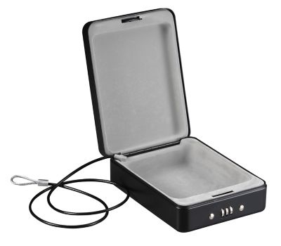 Image showing  0.05 cu. ft. Portable Safe Box with Tether Cable and Combination Lock