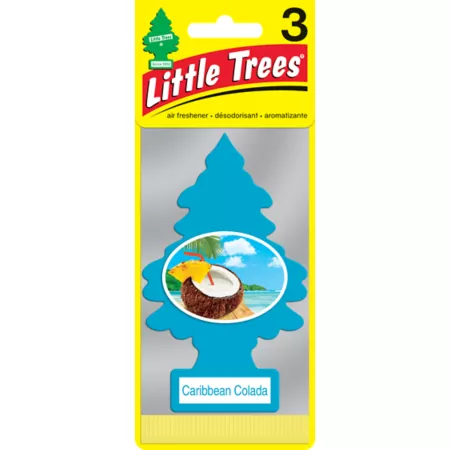 Little Trees Caribbean Colada Scented Car Air Freshener 3 Pack Automotive Air Fresheners