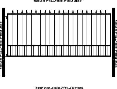 Gate Builders 12 ft. x 5 ft. Dakota Gate with Finials