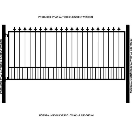 Gate Builders 12' x 5' Dakota Gate with End Caps Driveway Gates