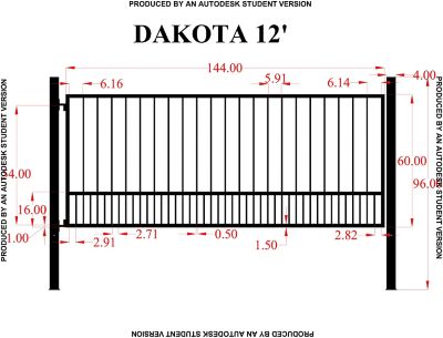 Gate Builders 12 ft. x 5 ft. Dakota Gate