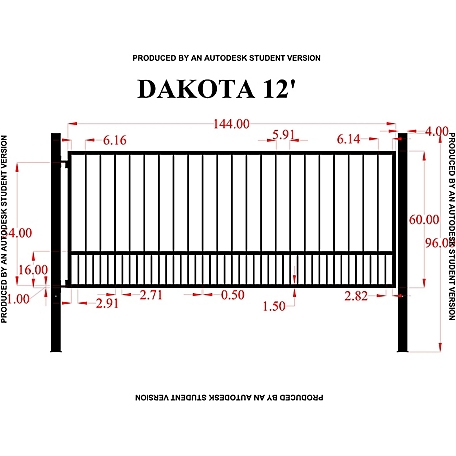 Gate Builders 12 ft. x 5 ft. Dakota Gate