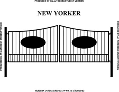 Gate Builders 16 ft. x 6 ft. New Yorker Gate with Oval Inserts