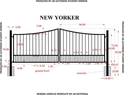 Gate Builders 16 ft. x 6 ft. New Yorker Gate