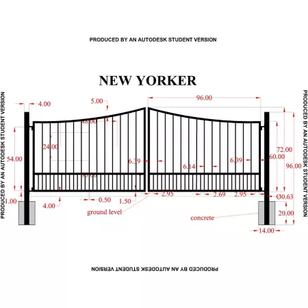 Gate Builders 16' x 6' New Yorker Gate Driveway Gates