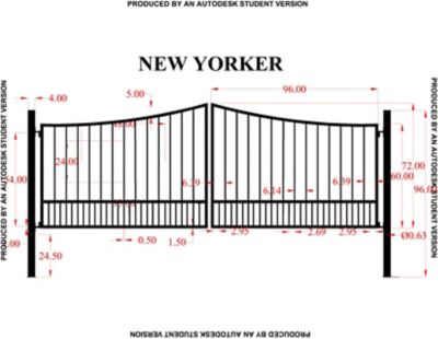 Image showing  16 ft. x 6 ft. New Yorker Gate