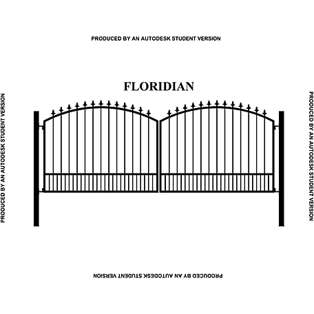 Gate Builders 16 ft. x 6 ft. Floridian Gate with Finials