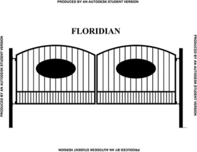 Gate Builders 16 ft. x 6 ft. Floridian Gate with Oval Inserts
