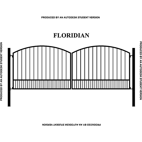 Gate Builders 16 ft. x 6 ft. Floridian Gate