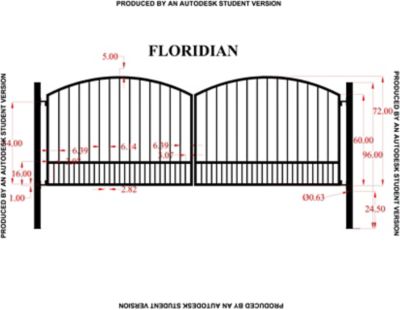 Image showing  16 ft. x 6 ft. Floridian Gate