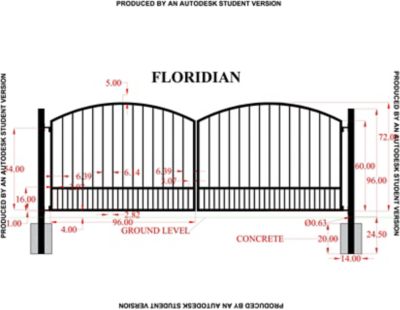 Image showing  16 ft. x 6 ft. Floridian Gate