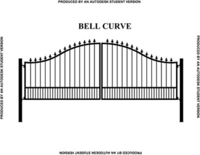 Gate Builders 16 ft. x 6 ft. Southern Belle Curve Gate with Finials