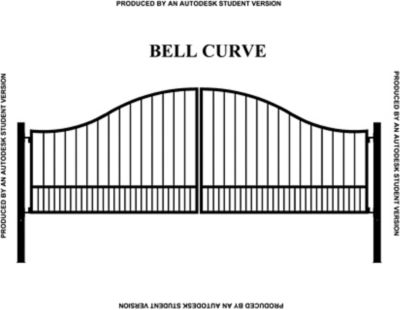 Gate Builders 16 ft. x 6 ft. Southern Belle Curve Gate