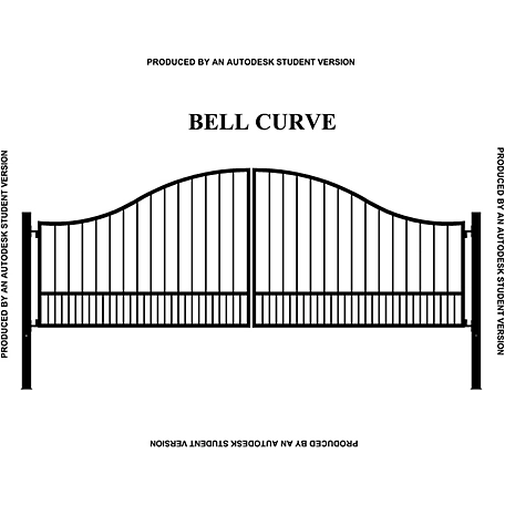 Gate Builders 16 ft. x 6 ft. Southern Belle Curve Gate