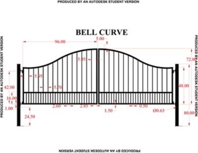 Image showing  16 ft. x 6 ft. Southern Belle Curve Gate
