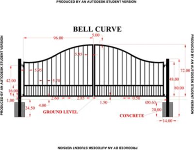 Image showing  16 ft. x 6 ft. Southern Belle Curve Gate
