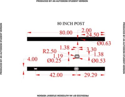 Image showing  16 ft. x 6 ft. Southern Belle Curve Gate with Oval Inserts and Finials