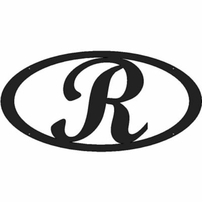 Gate Builders 5 ft. Oval Gate Insert, Letter R, Black