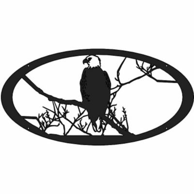 Gate Builders 4 ft. Oval Gate Insert, Bird, Black