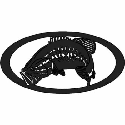 Gate Builders 4 ft. Oval Gate Insert, Bass, Black