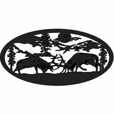 Gate Builders 4 ft. Oval Gate Insert, Deer, Black