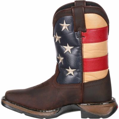 Image showing  Unisex Kids' Lil' Rebel Flag Western Boots, Brown/Union Flag, Little Kid
