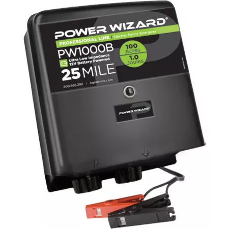 Power Wizard 1 Joule Battery Powered Electric Fence Energizer Electric Fence Chargers