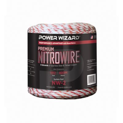 Power Wizard 1,312 ft. x 375 lb. Nitro-Wire Electric Fence Wire, 1/8 in. W